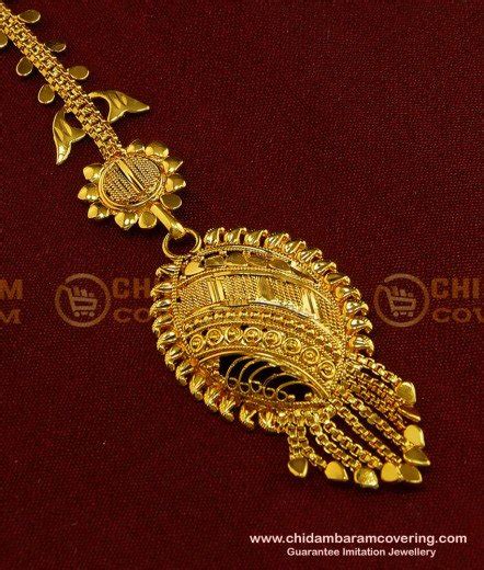 Buy One Gram Gold Two Line Chain Side Hook Type Ear Chain Matilu Gold