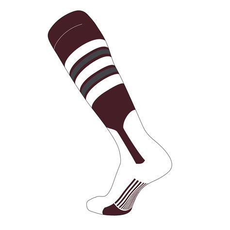 tck elite baseball knee high stirrup socks   maroon white