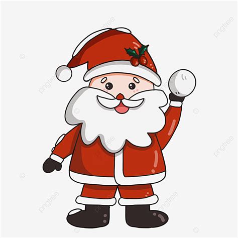 Hand Drawn Cute Hd Transparent Hand Drawn Cute Snowball Santa Santa