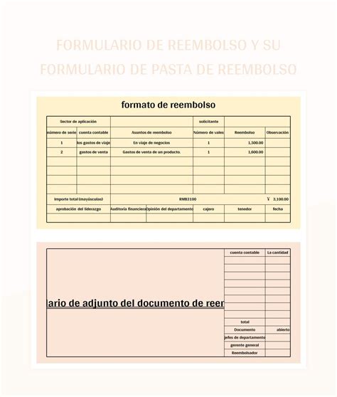 Plantilla De Formato Excel Formulario De Reembolso Y Su Formulario De