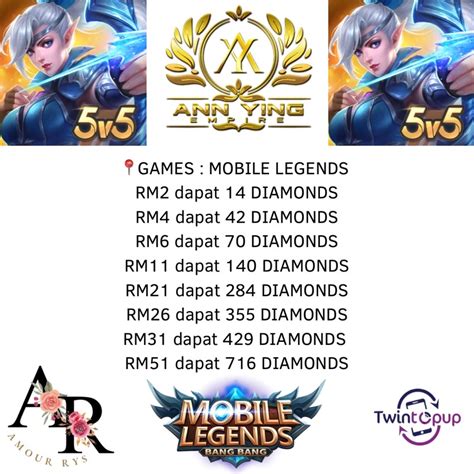 Diamonds Murah Mobile Legends Malaysia Top Up Murah Game Malaysia Shopee Malaysia