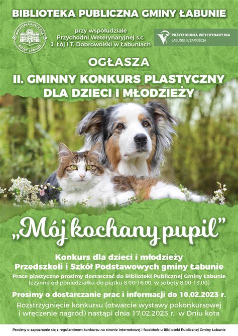 Szkoła Podstawowa w Łabuniach Konkurs plastyczny Mój kochany pupil