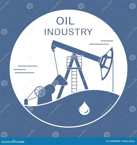 Vetor De Pumpjack Do Equipamento Da Ind stria Petroleira Ilustração do