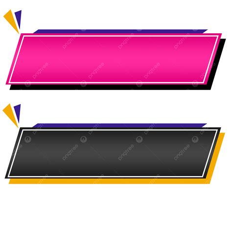 Colorful Text Banner Text Banner Colorful Text Box PNG Transparent