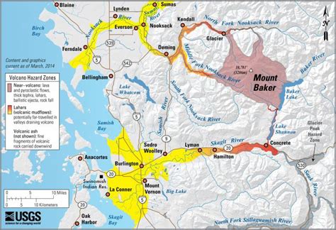 Washington Volcano Map