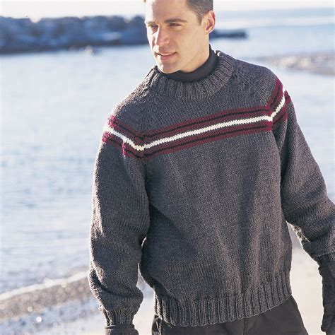 Free Knitting Pattern For Men S Raglan Sweater Knitting Bee