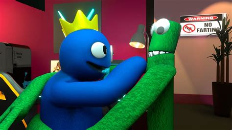 Blue X Green Rainbow Friends 3d Animation Youtube