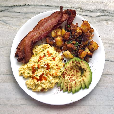 Bacon And Scrambled Eggs Breakfast