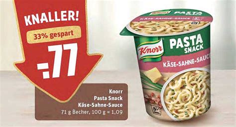 Knorr Pasta Snack K Se Sahne Sauce Angebot Bei Rewe Kaufpark