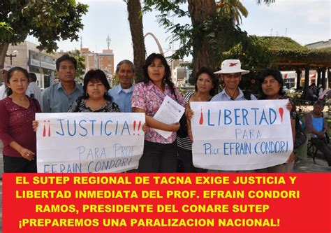 Sute Sector Maestros Del Sutep Regional Tacna Exigen Libertad