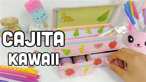 Como hacer una CAJITA para organizar MANUALIDADES KAWAII Artesanías