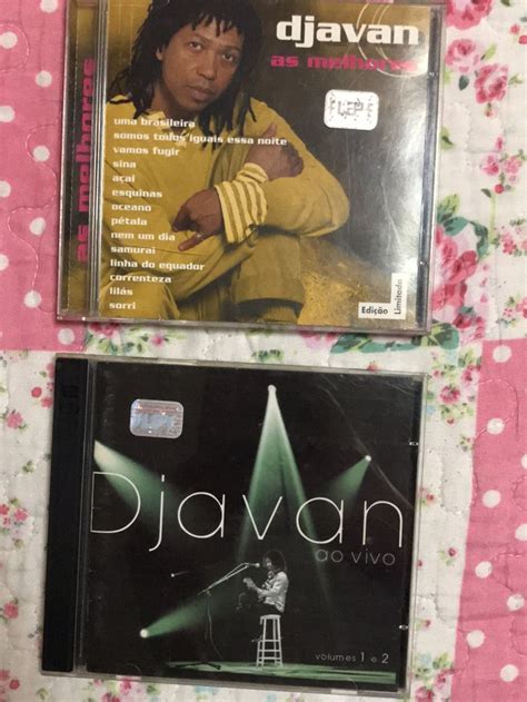 1 Cd Original Álbum Duplo Djavan Ao Vivo e 1 Coletânea Djavan As