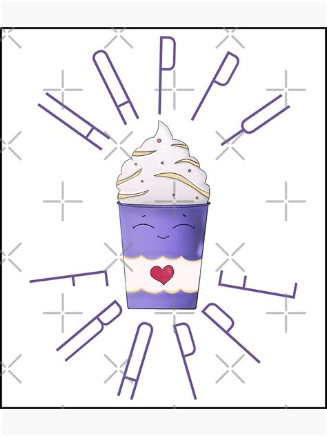 Happy Frappe Beautiful Life Sticker For Sale By Ddddesigns Redbubble