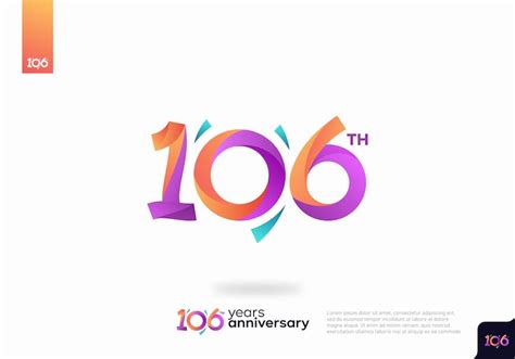 Premium Vector | Number 106 logo icon design, 106th birthday logo number, anniversary 106