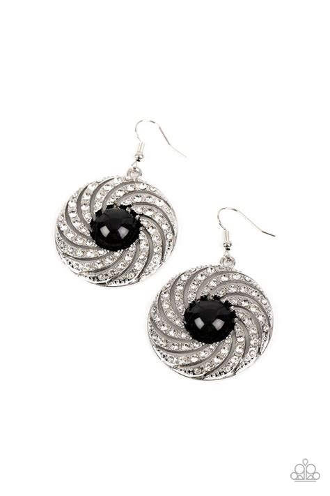 Paparazzi Earring ~ Vintage Vortex Black Paparazzi Jewelry Online Store