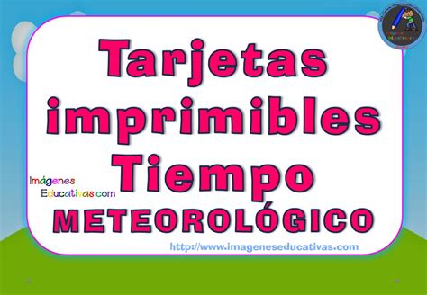 Tarjetas Para Trabajar El Tiempo Meteorológico En La Asamblea SÍmbolos Imagenes Educativas