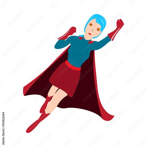 Superwoman Cartoon Character Stock Vector Adobe Stock