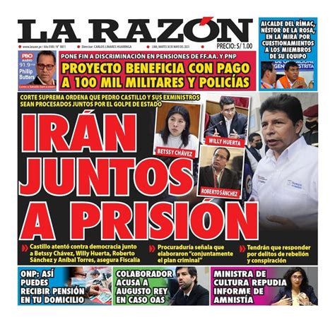 Portada Impresa Diario La Razón 30 05 2023 La Razón