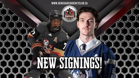 Renegades Add Pair To Roster North York Renegades Hockey