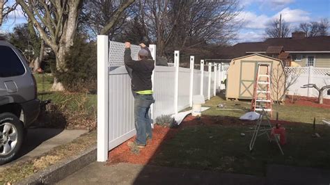 Steel Post Vinyl Privacy Fence Install Narration Version Hd Youtube