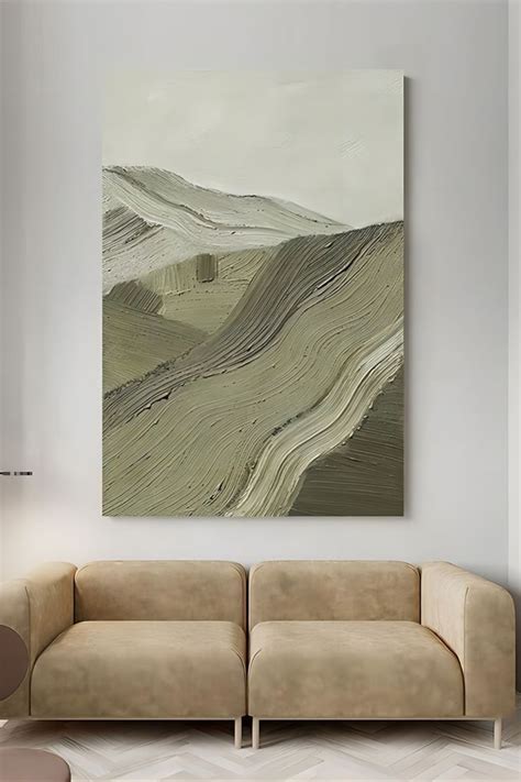 Gray And Brown Abstract Minimalism Art Abstract Vertical Living Room