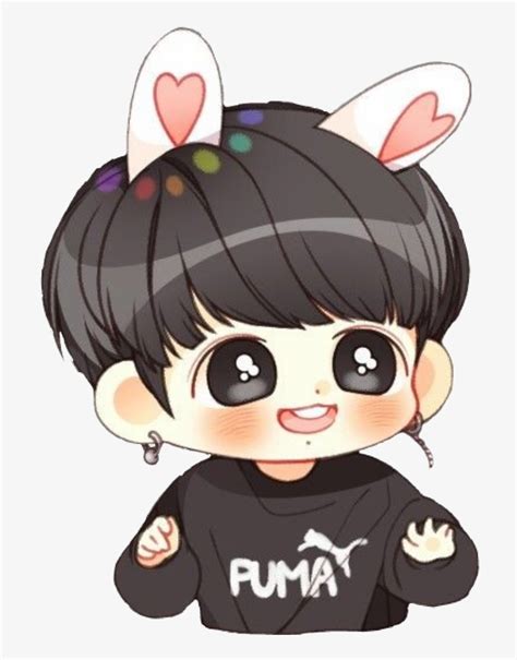 Bts Jungkook Cute Chibi Btsjungkook Transparent Png X Free