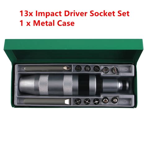 13pcs Impact Driver Socket Set Screwdriver Tool Phillips Hex Trox Star Flat Bits Ebay