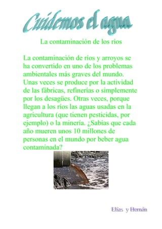 La contaminación de los ríos PDF Descarga Gratuita