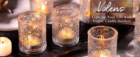 Volens Clear Votive Candle Holders Bulk Set Of 24 Stylish Wedding Decorations For