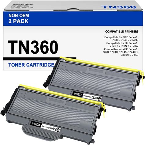 Wiseta Tn360 Compatible Toner Cartridge Replacement For Brother Tn 360 Tn360 Toner