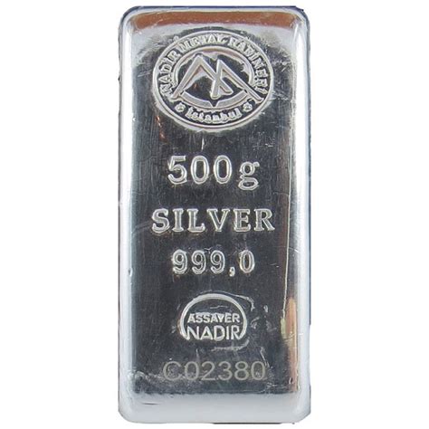 500 gram Silver Bar - Nadir Metal Refinery - Bullion Mart