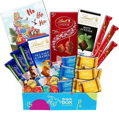 Christmas Lindt Chocolate Gift Box Hamper - Medium - Snack Box Hampers