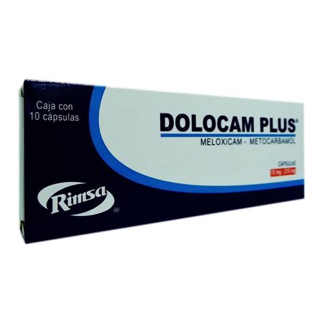 Dolocam Plus cápsulas 15 mg 215 mg 10 pzas Walmart