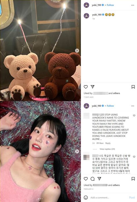 Fans Jungkook Bts Banjiri Ucapan Jahat Lee Yu Bi Tutup Komentar Di