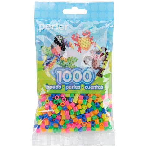 Perler Beads 1000pkg Neon Mix Stencils And Forms Michaels