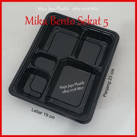 Jual Mika Bento Sekat 5 MURAH Isi 25 Pcs 50 Pcs Tray Bento Box Bento