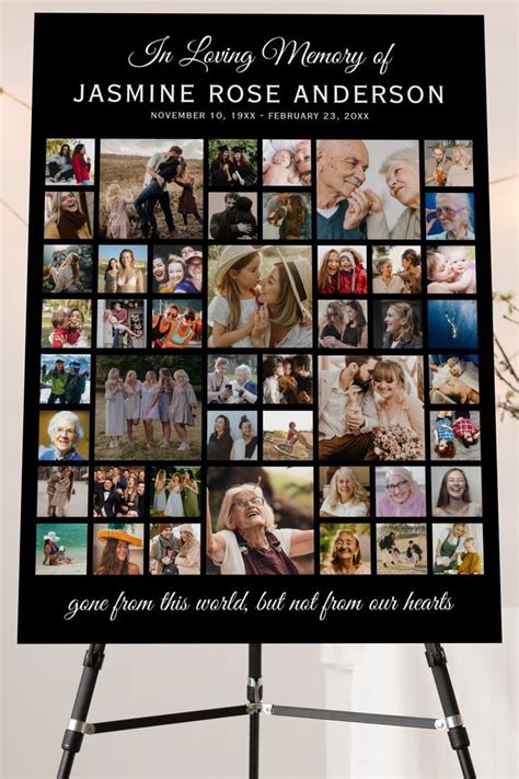 Funeral Celebration Of Life Photo Collage Foam Board Zazzle