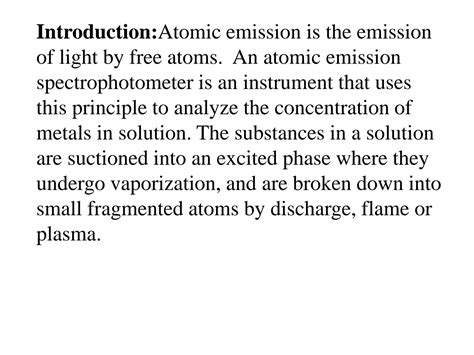 Solution Atomic Emission Spectroscopy Studypool