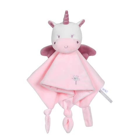 Doudou Licorne Rose