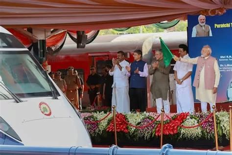 PM Modi Flags Off Chennai Coimbatore Vande Bharat Express