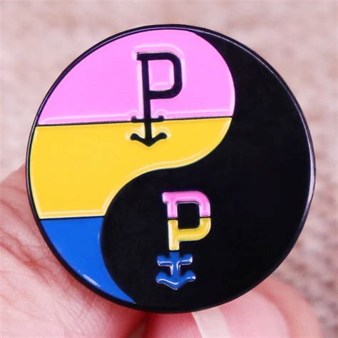 Yin Yang Enamel Badge Pansexual Enamel Pin Pansexual Pride Pin