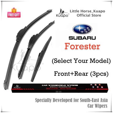 Front Rear 3pcs Subaru Forester Wiper Blade Set For Select Your