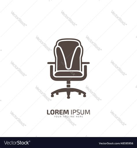 A Abstract Logo Of Chair Office Icon Royalty Free Vector