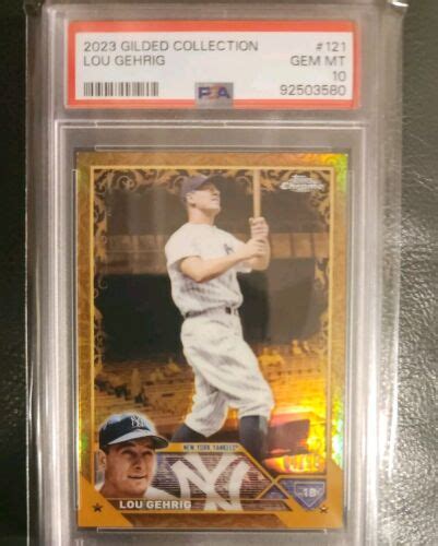 Topps Gilded Collection Gold Number Match Lou Gehrig