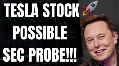 Breaking Tesla Stock Possible Sec Probe Tsla Spy Nvda Aapl