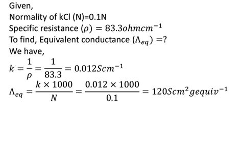 Electrochemistry Conductance Chemistry