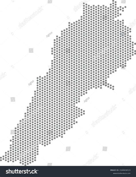 Vector Illustration Dotted Map Lebanon Stock Vector (Royalty Free ...