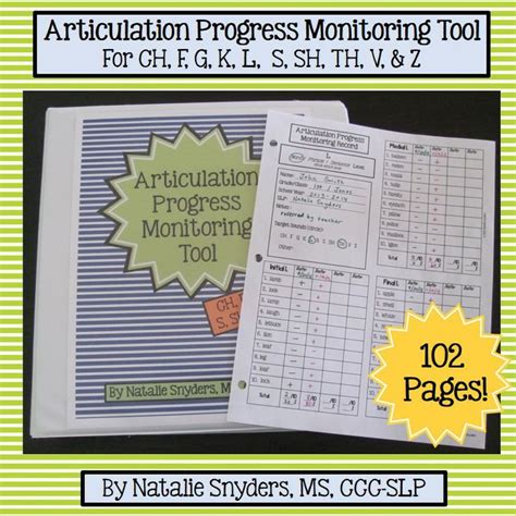 Articulation Progress Monitoring Tool For Speech Language Therapy