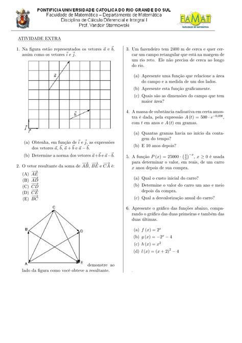 Questoes Sobre Vetores - Exercícios Sobre Vetores Pdf - RETOEDU