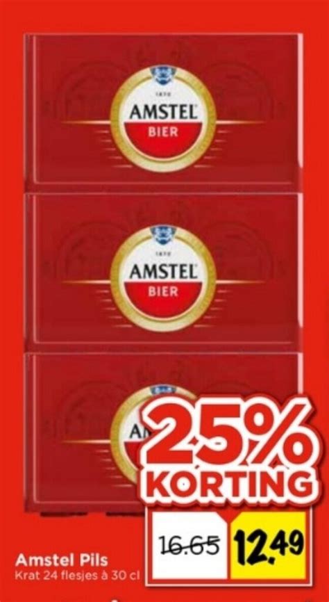 Amstel Pils Krat 24 flesjes à 30 cl aanbieding bij Vomar